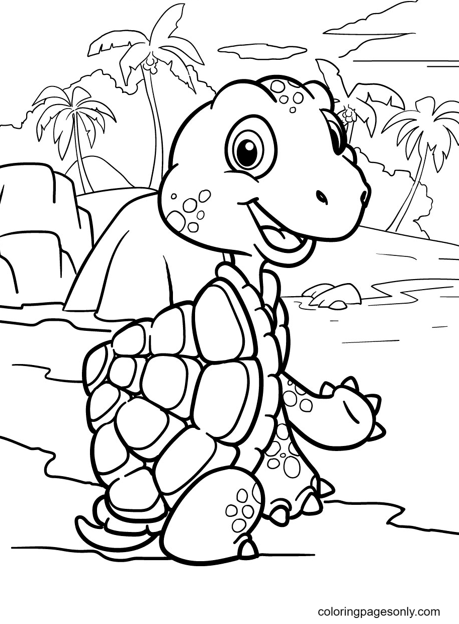 Schildpad op een tropisch eiland van Turtle