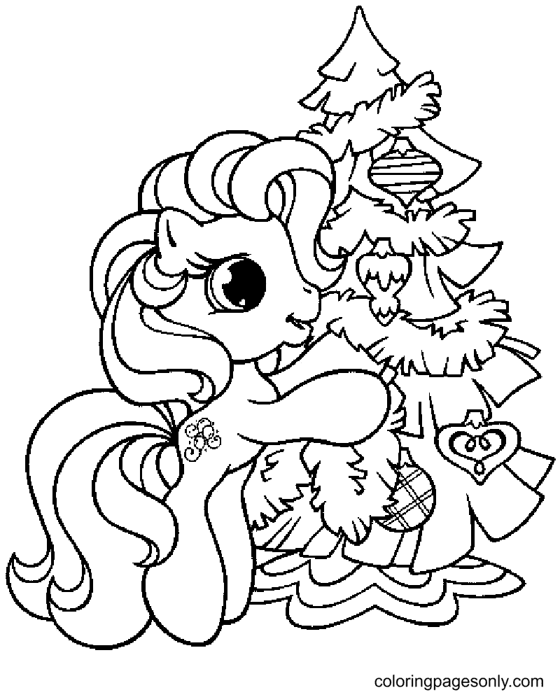Unicorn Disney Christmas Coloring Pages