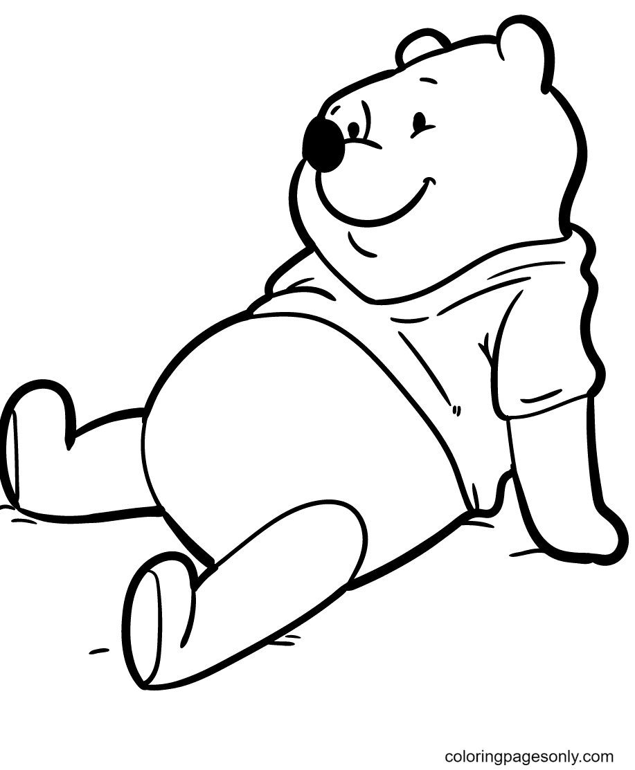 Winnie entspannt und träumt von Winnie The Pooh