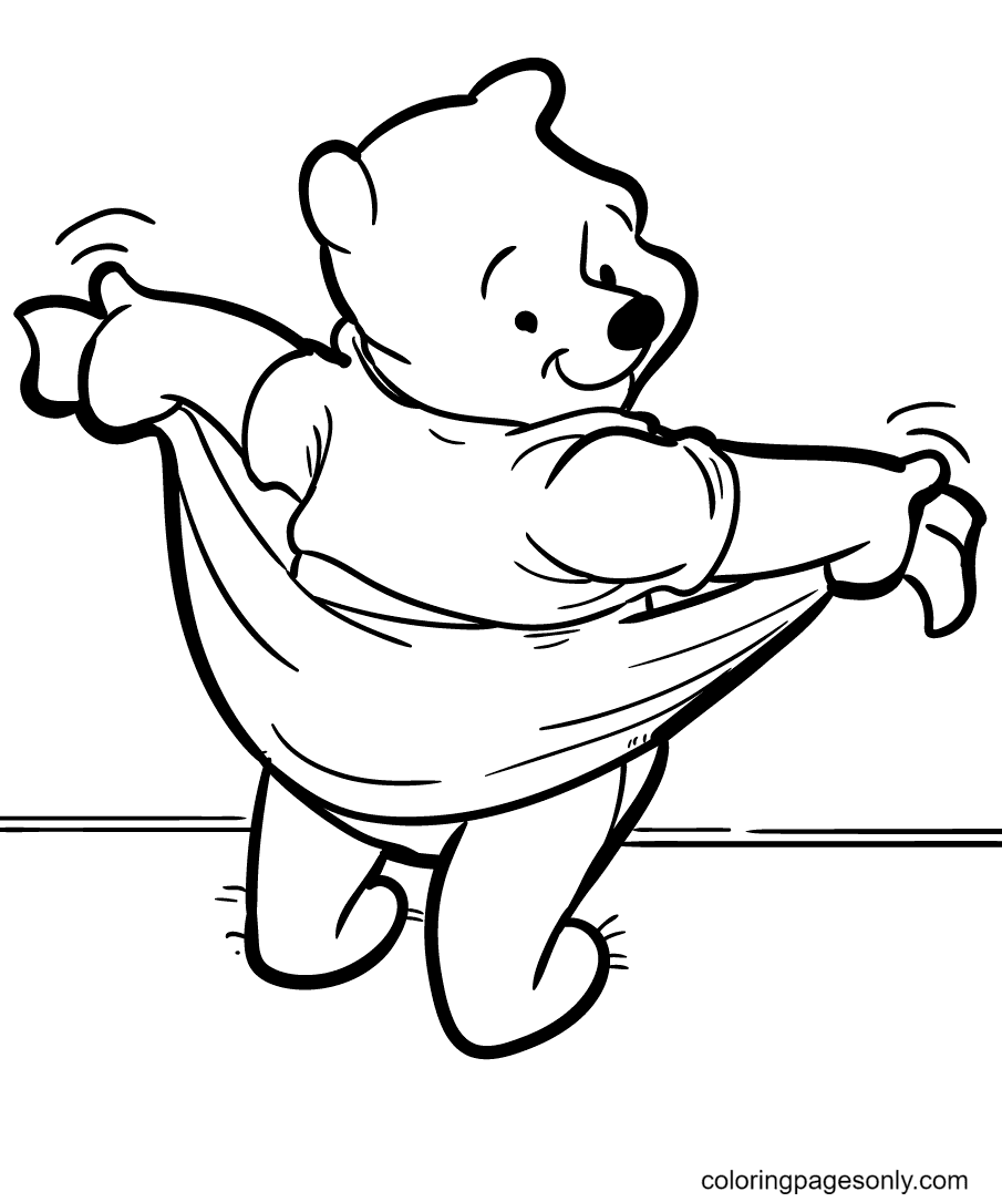 Winnie l'ourson sèche avec une serviette de Winnie l'ourson