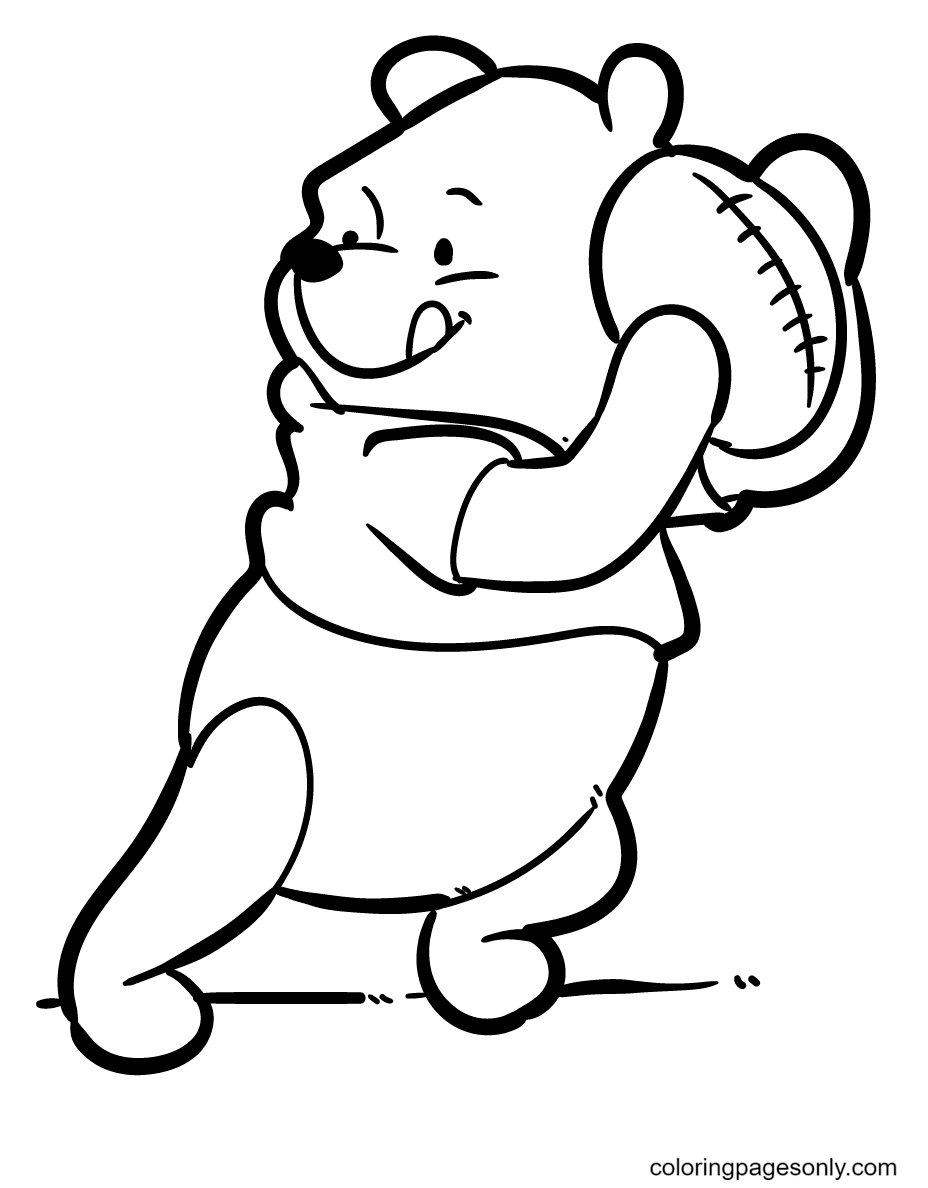 O Ursinho Pooh joga a bola from O Ursinho Pooh
