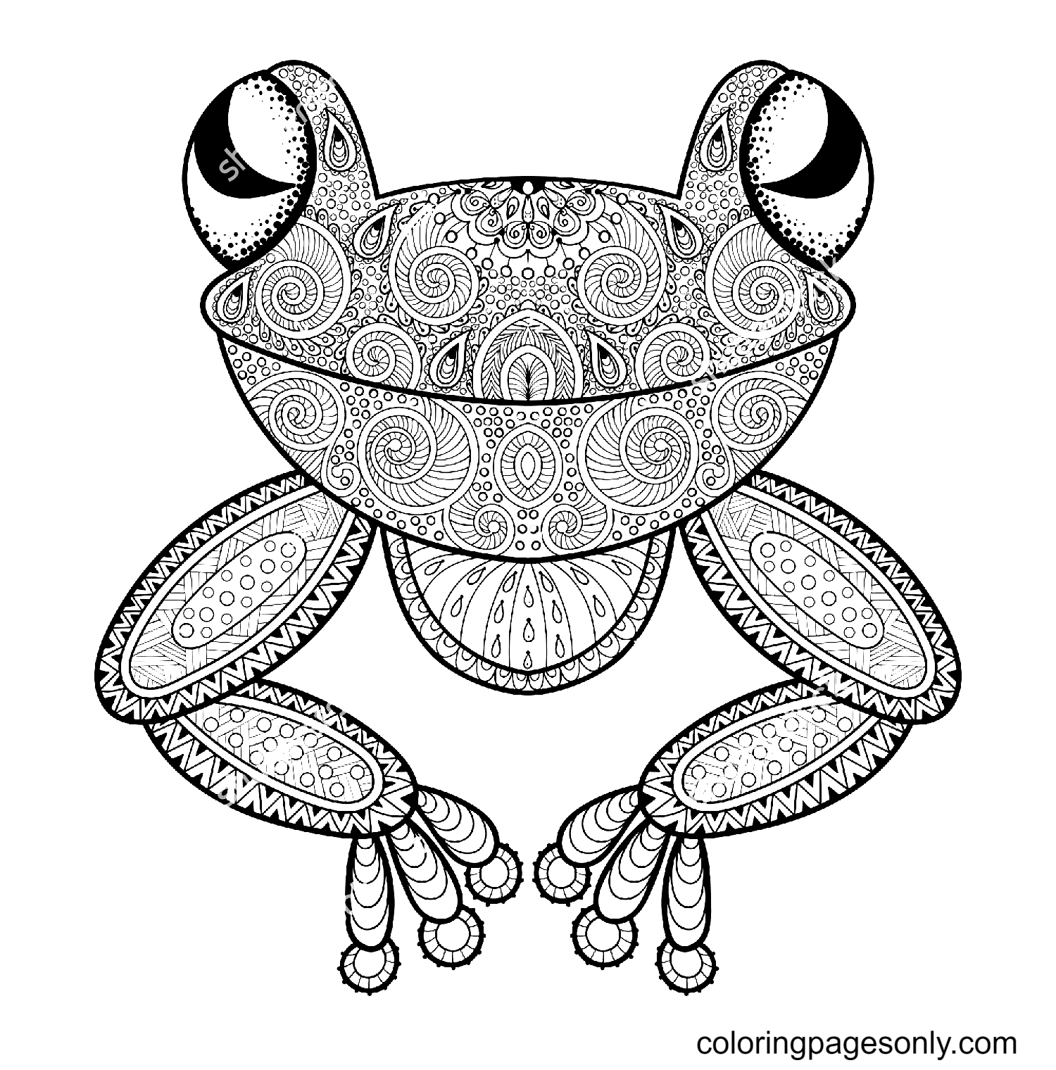 Zentangle Frog von Frog