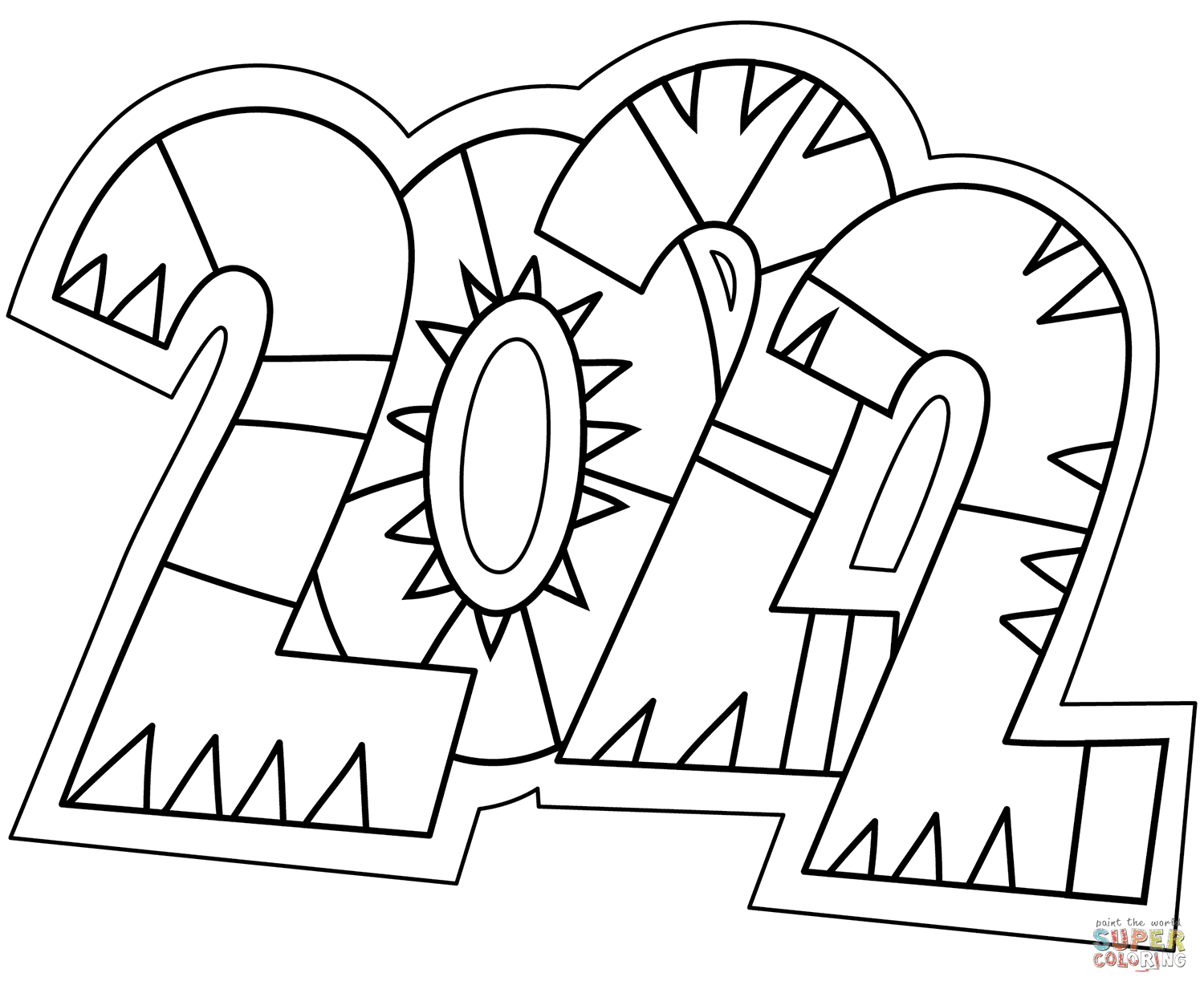 2022 Doodle for kid Coloring Page