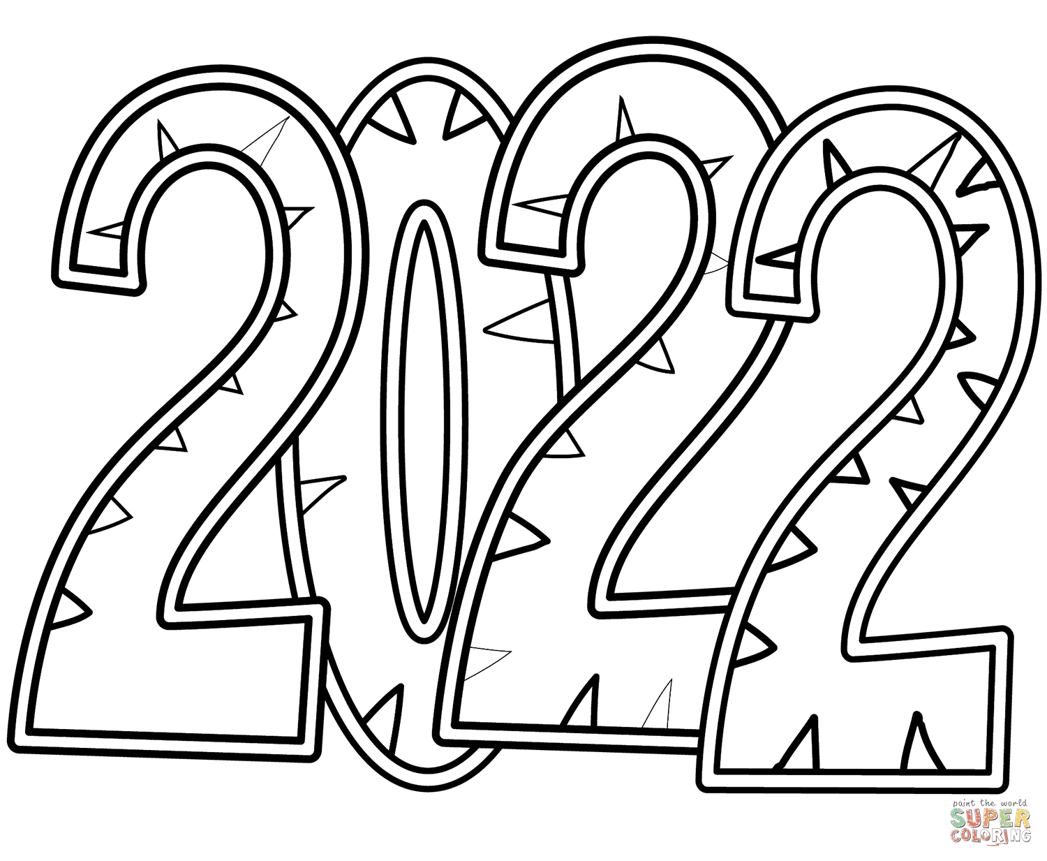 2022 Doodle to print Coloring Pages