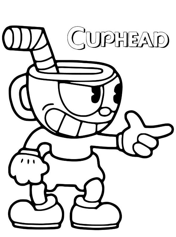 Cuphead For Everyone Coloring Page