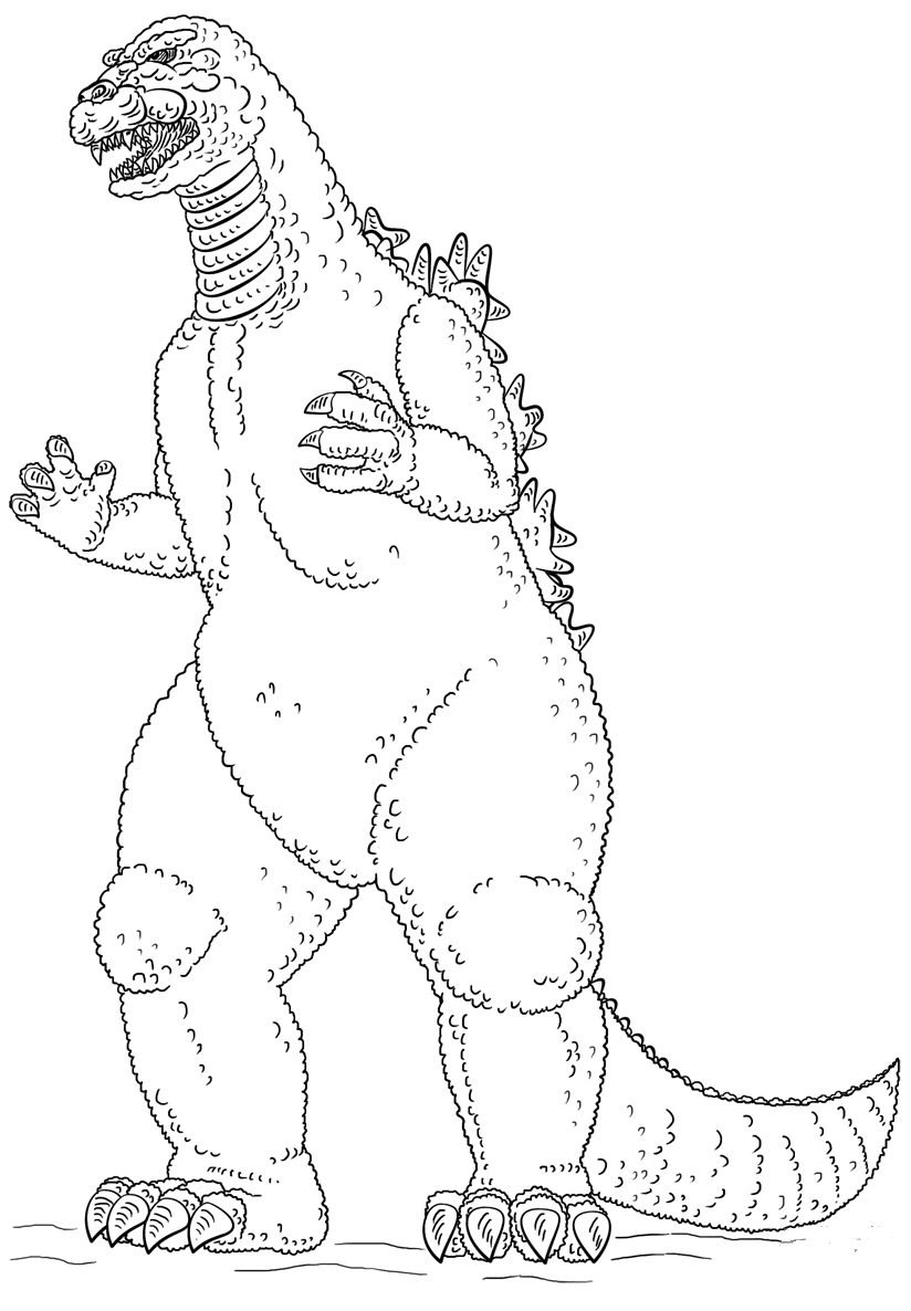 A Godzilla Coloring Pages