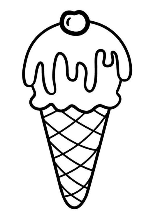 Dibujo para colorear de un helado