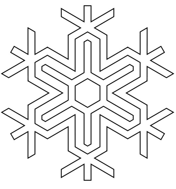 A Snowflake Coloring Page