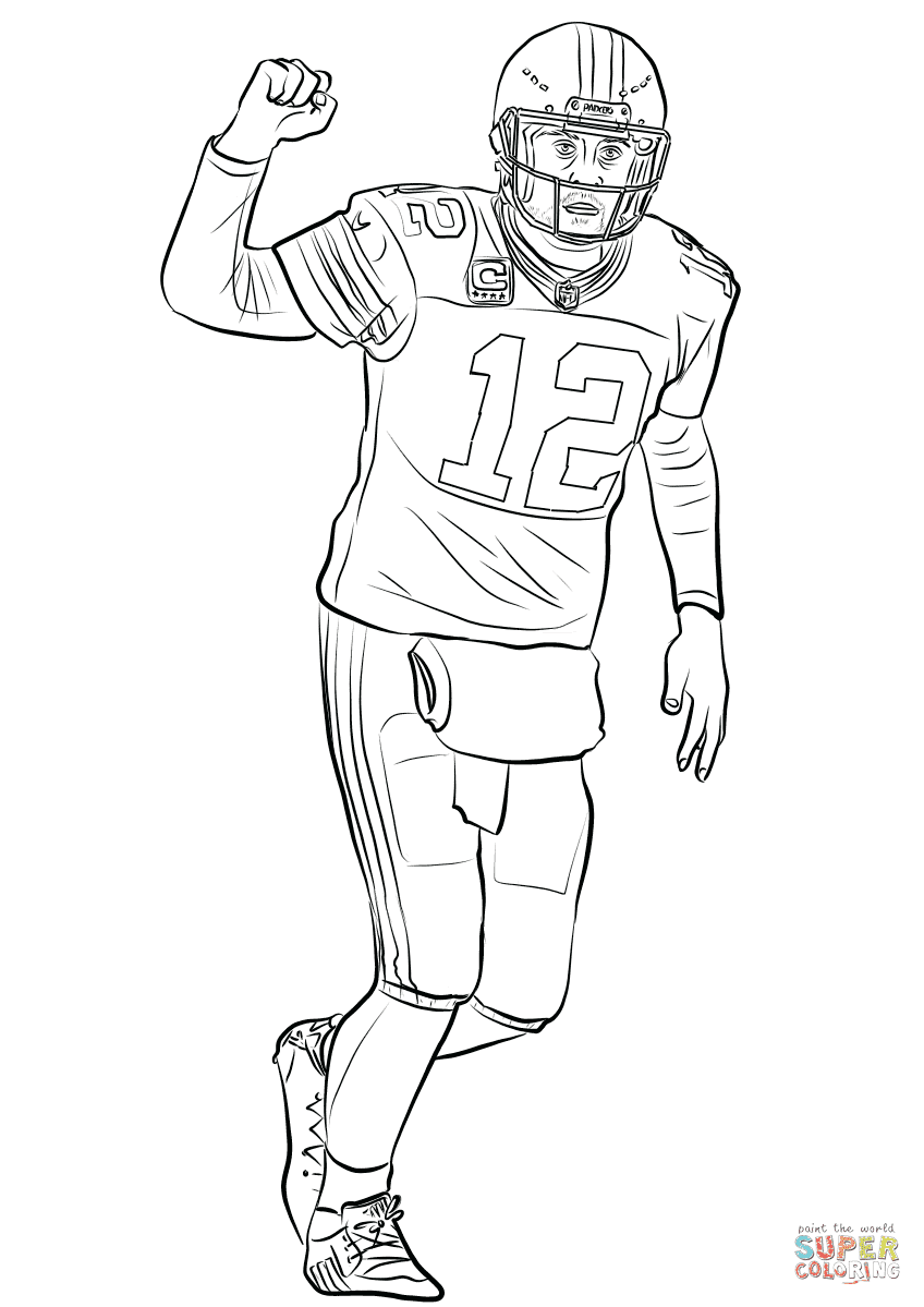 Aaron Rodgers Coloring Page