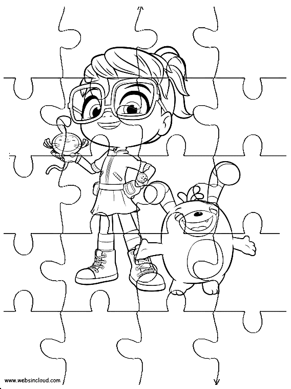 Abby Hatcher Jigsaw Coloring Page