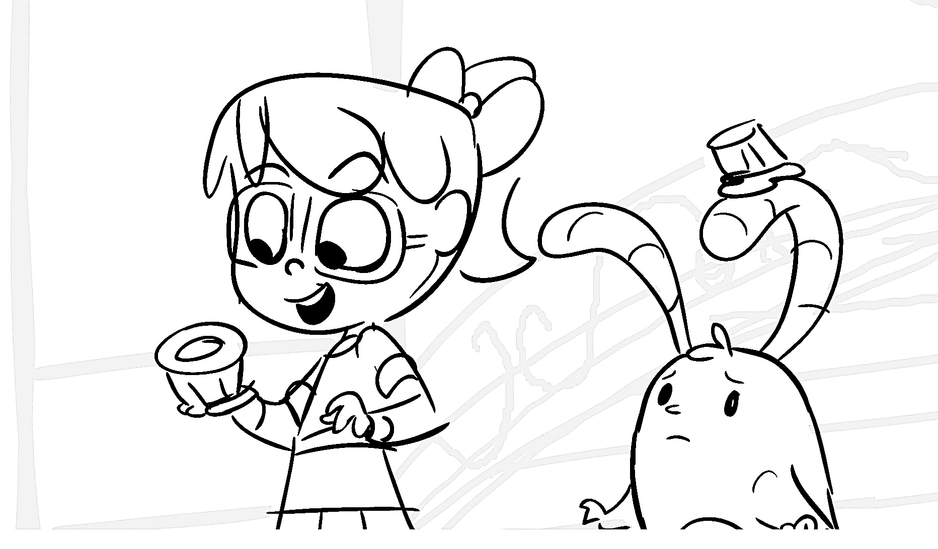 Abby Hatcher with Bozzly Coloring Page
