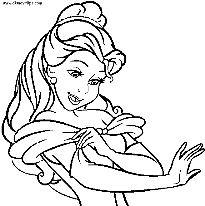 Adorable Belle Coloring Page