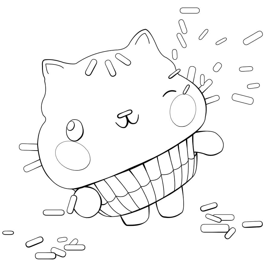 Adorable Cakey Coloring Page