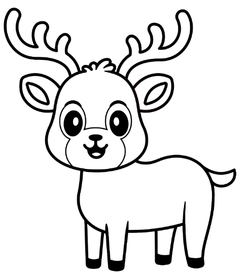 Adorable Deer Coloring Page Free Printable Coloring Pages