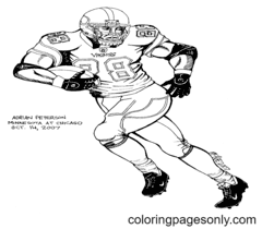 Adrian Peterson Coloring Pages