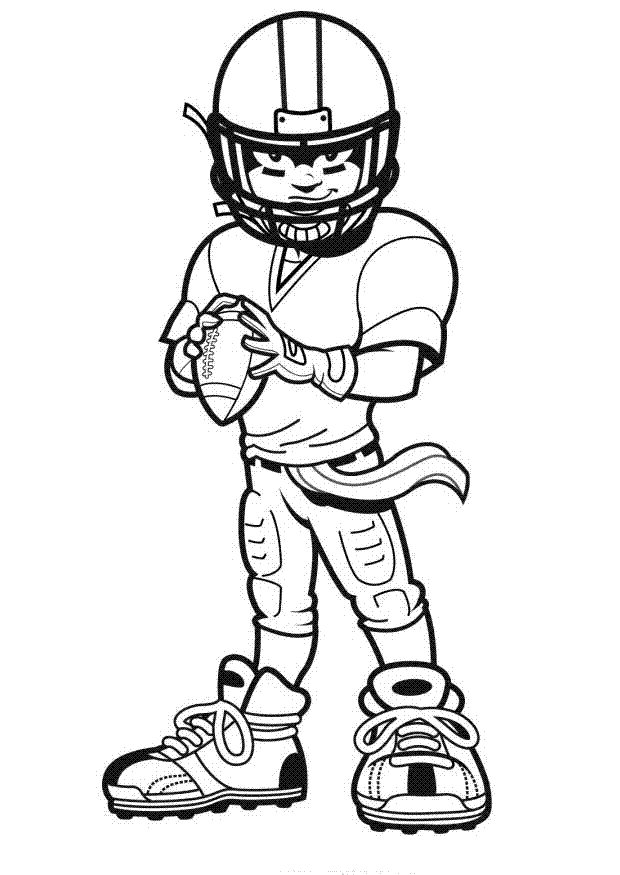 American Football Player Coloring Page