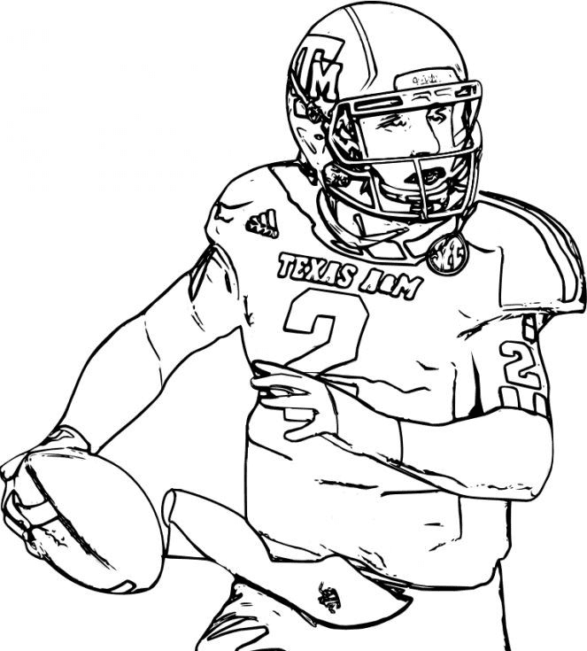 American Football Player Coloring Pages