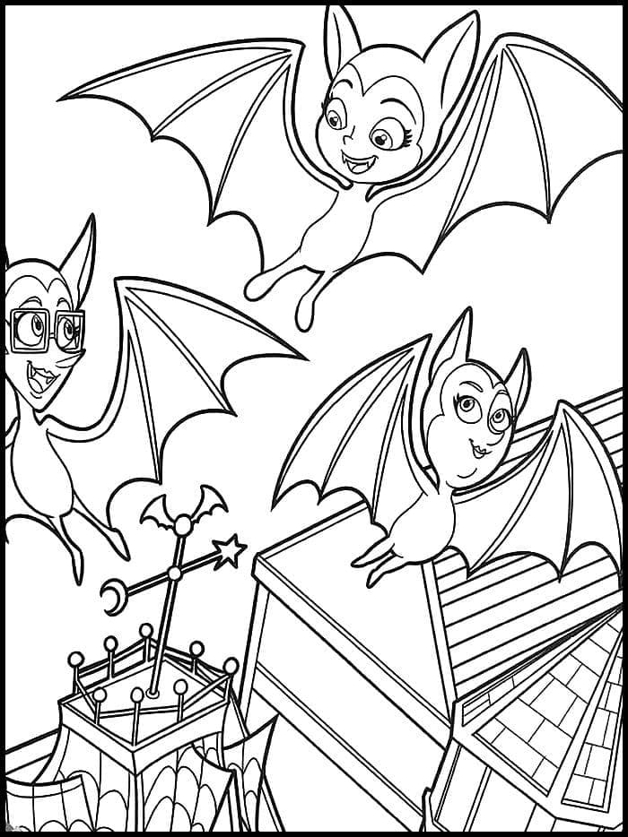 An Entire Family Of Vampires Coloring Page