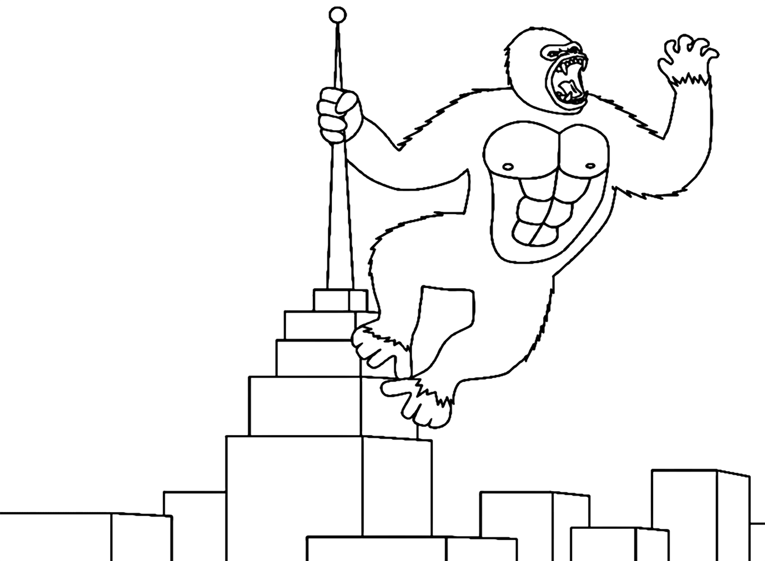King Kong para imprimir gratis de King Kong