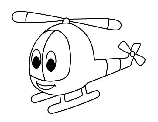 Animated Helicopter Coloring Page