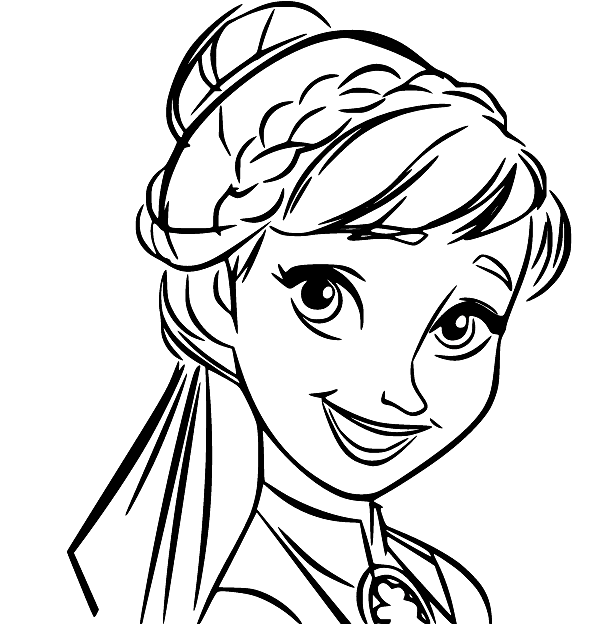 Anna Face Coloring Pages