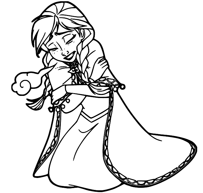 Anna is Very Cold Coloring Page