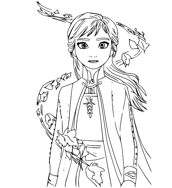 Anna with Gale Coloring Page