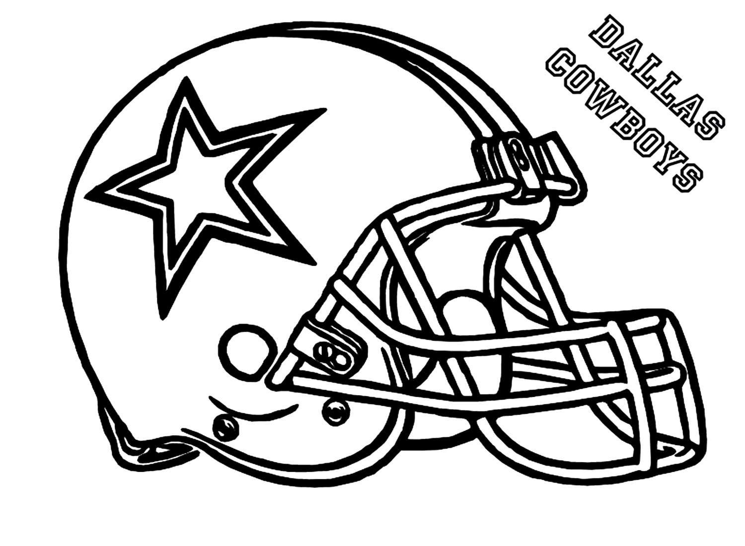 Anti-Skull Cracker Football Helmet Coloring Pages