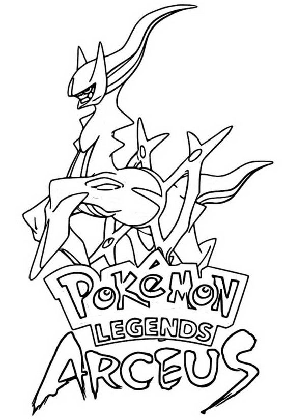 Arceus Legendary Pokemon Coloring Page - Free Printable Coloring Pages