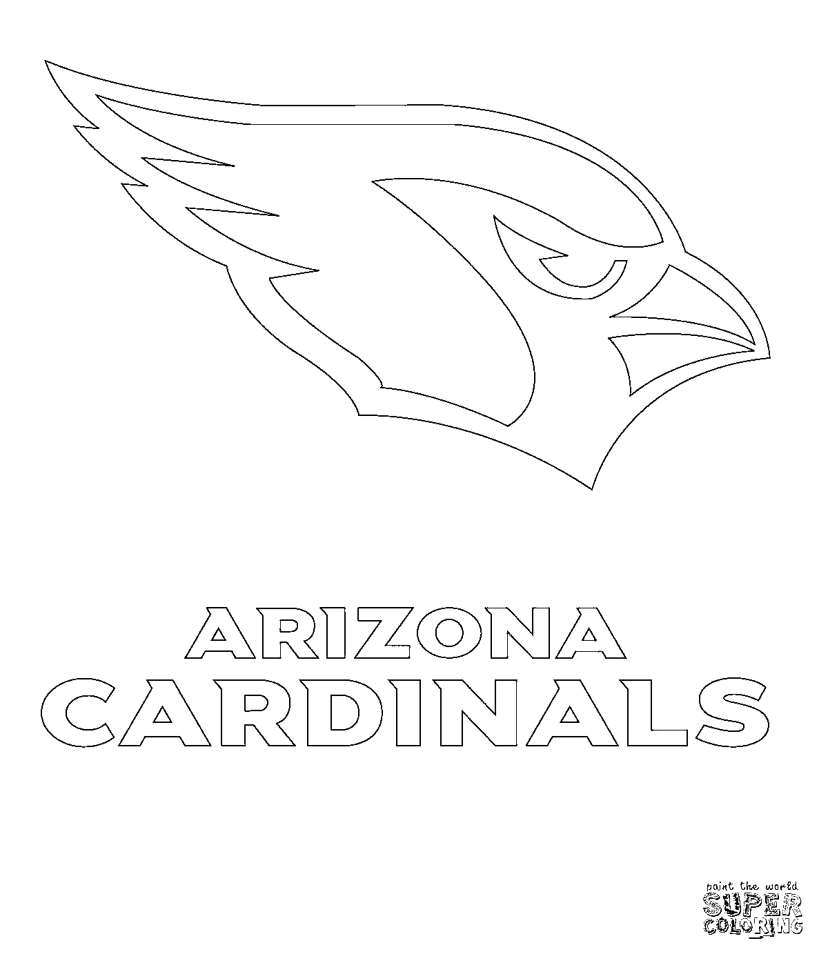 صفحة تلوين شعار أريزونا كاردينالز