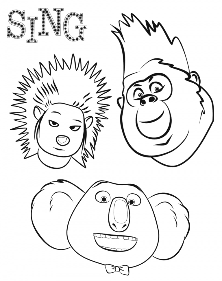 Ash with Johnny and Buster Coloring Page