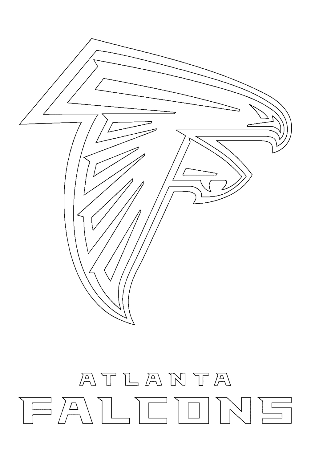 Atlanta Falcons Logo Coloring Page