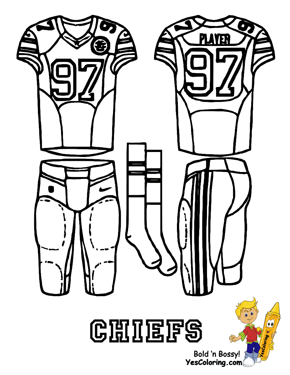 Attack AFC Football Uniform Printables Coloring Pages