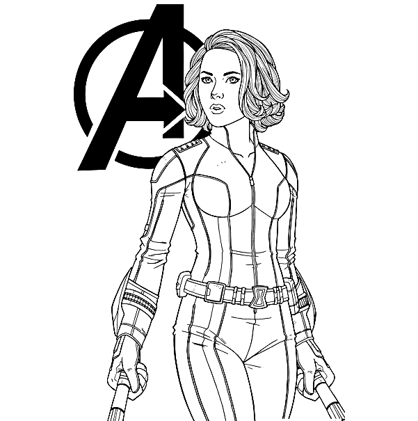 The Avengers Black Widow Coloring Pages