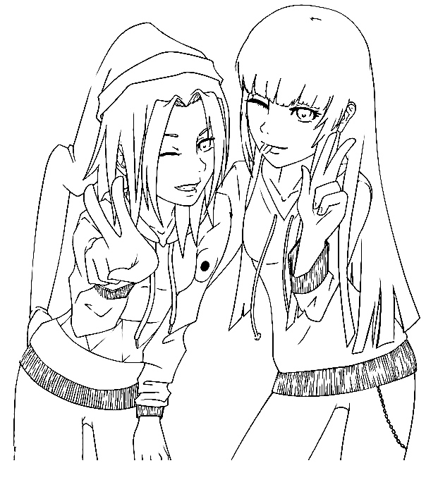 BFF For Girls Coloring Page