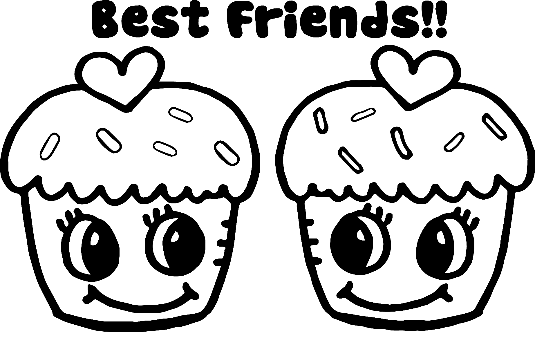 BFF to Print Coloring Pages