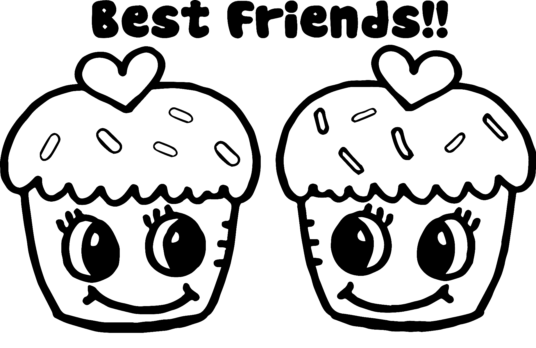 Desenhos de BFF (Best Friends Forever) para colorir