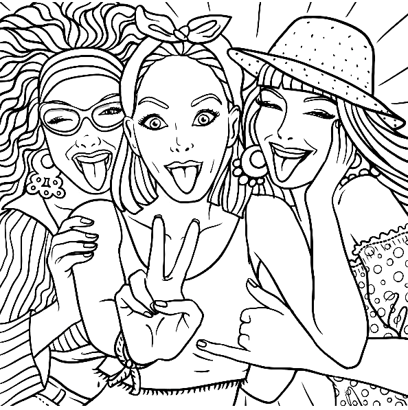 BFF Coloring Page