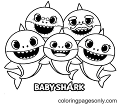 Baby Haai Kleurplaten