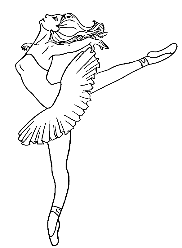 Ballerina For Kids Coloring Pages