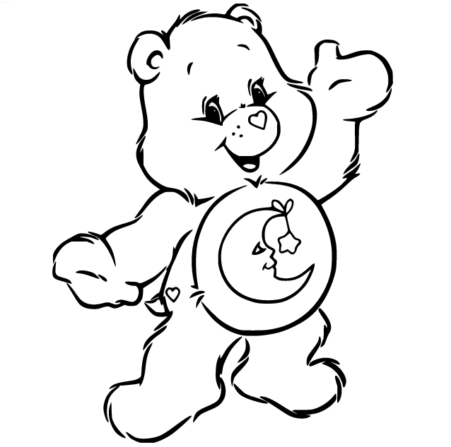 Bedtime Bear Coloring Page