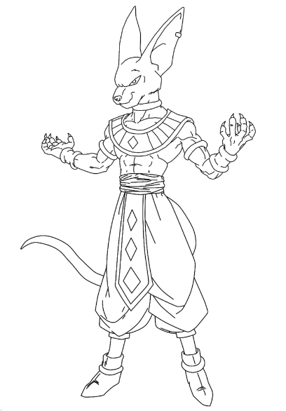 Beerus Coloring Page