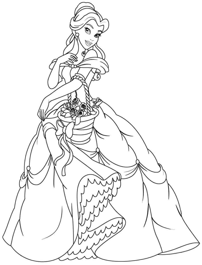 Belle Coloring For Kids Coloring Page