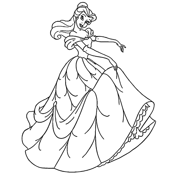 Belle Coloring Pages - Coloring Pages For Kids And Adults