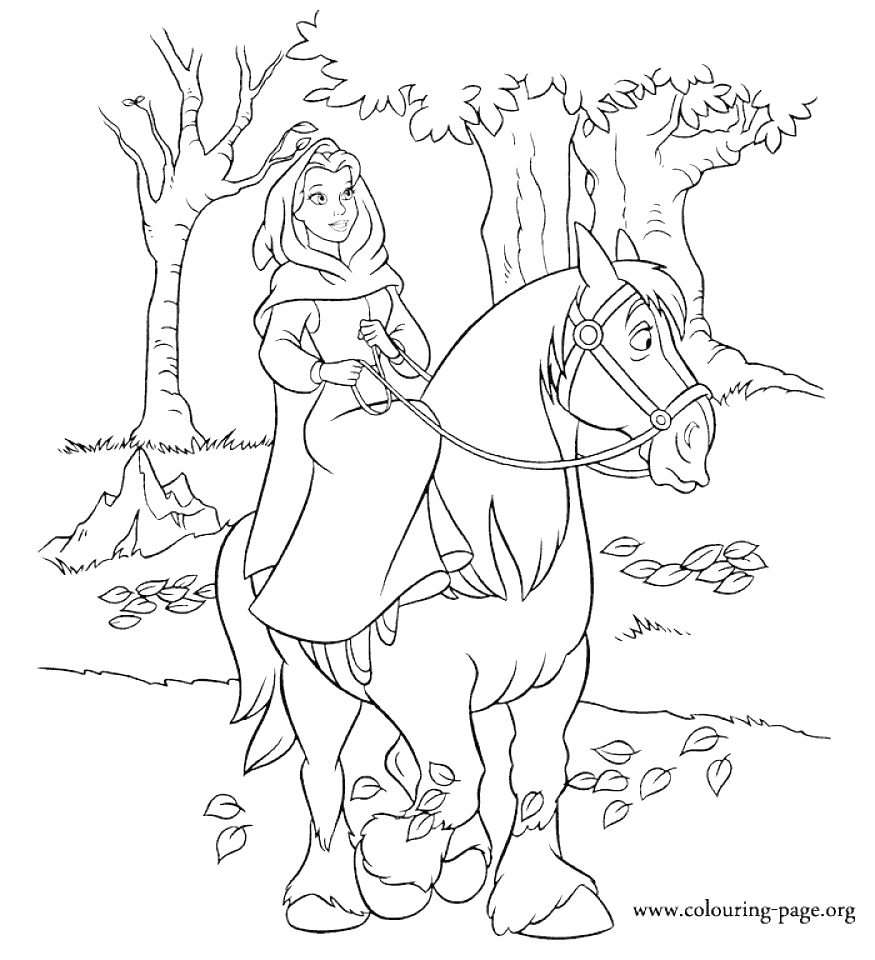 Belle zu Pferd von Belle