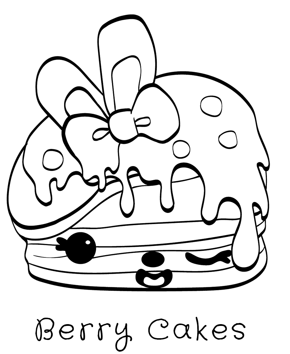 Berry Cakes Coloring Page