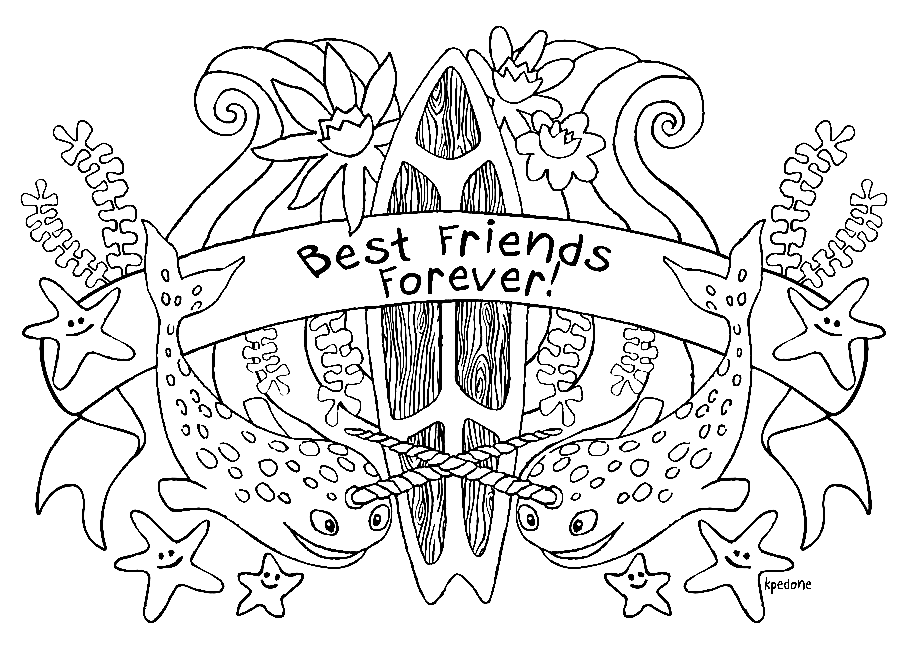 Распечатка «Лучшие друзья навсегда» от BFF