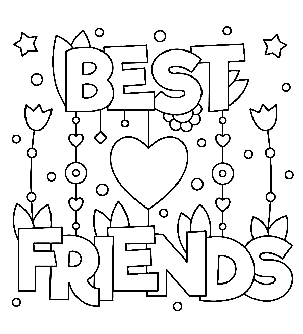 Best Friends to print Coloring Page