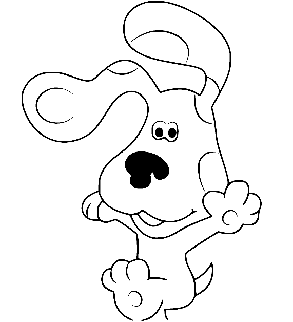Blue Jumping Coloring Page