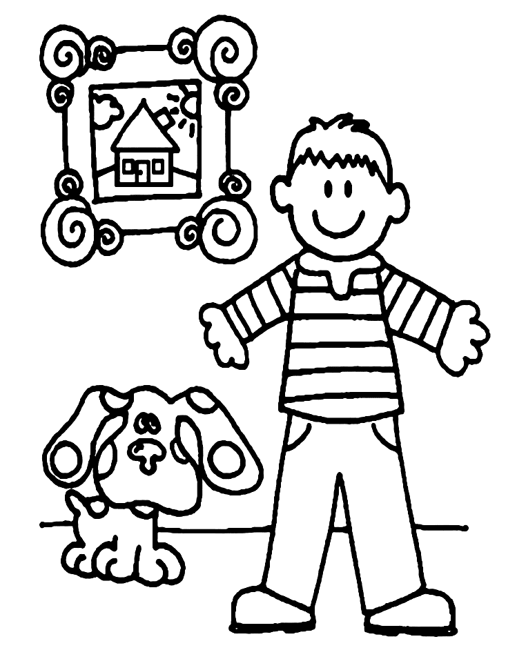 Blue and Joe Coloring Pages